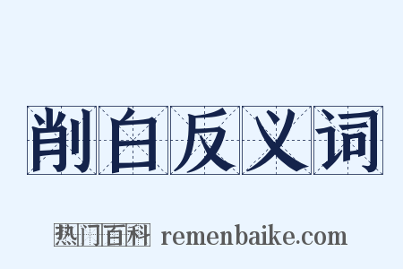 削白反义词是什么意思的图片